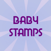 Baby Birth Announcement and Baby Shower Postage Stamps